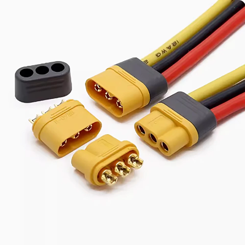 MR60 Male Female Connector Set with Protective Sheathed Cover - 3.5mm 3-Core T-Type Plug
