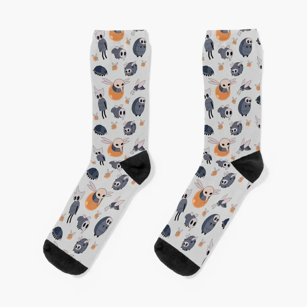 Hollow Knight Enemies Socks colored kawaii winter gifts japanese fashion Luxury Woman Socks Men's