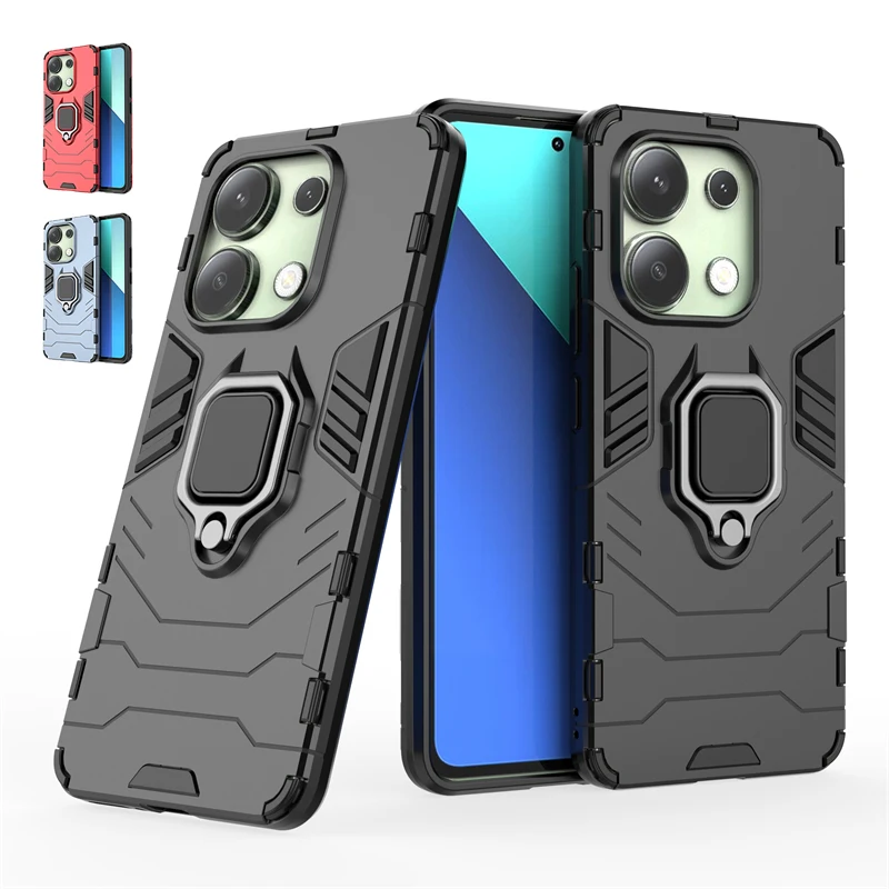 Per Cover Xiaomi Redmi Note 13 Custodia 4G Redmi Note 13 Pro Plus Capas Anello Posteriore Antiurto Supporto Magnetico Fundas Redmi Note 13 4G