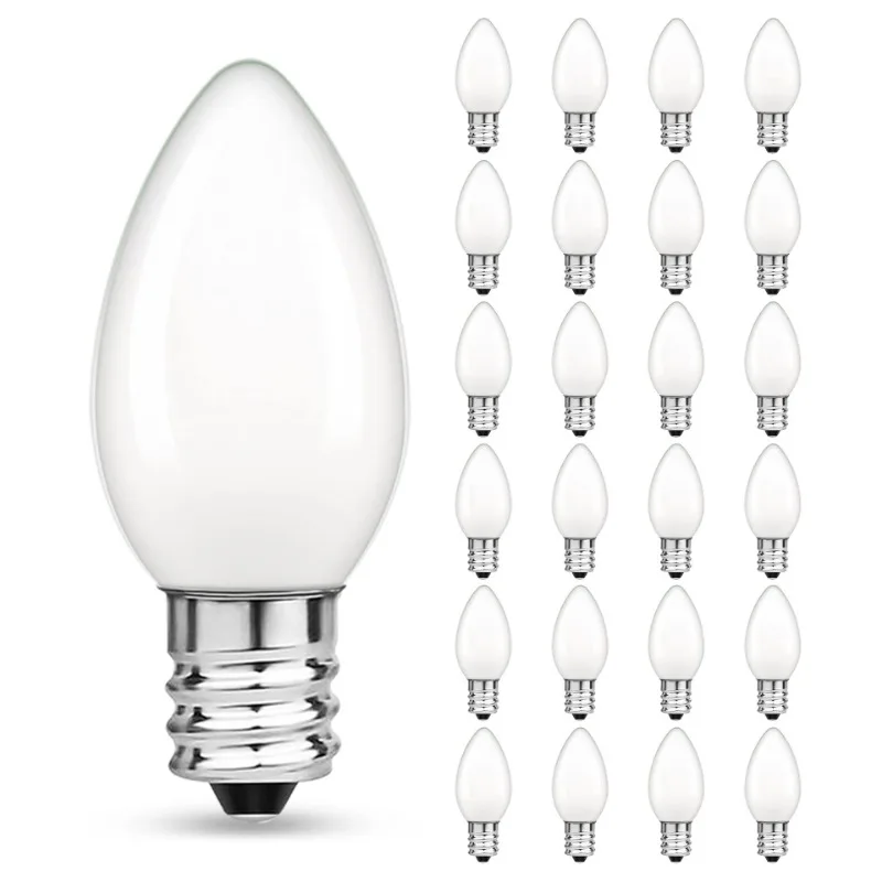 10pcs E14 LED Bulb Filament Candle Lamp C35 Edison Retro Antique Vintage Style Cold White2/4/6W Chandelier Light AC110V/220V