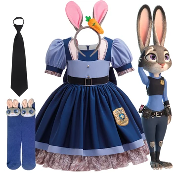Girls Judy Bunny Police Officer Dress Zootopia 1