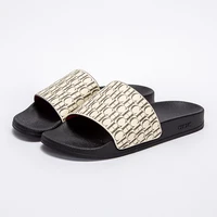 Fashionable Classic Simplicity Women's New 2024 Slippers PVC Material Letter Printing Outdoor Casual Flat Bottom Slippers - Image 2