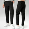 Men Thin Quick-drying Classic Four-sided Springing Casual Sweatpants With Hidden Zipper Pockets Solid Color For Men Pants 1