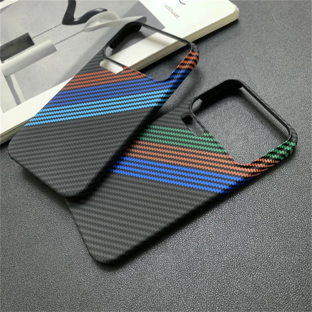 Vibrant Carbon Fiber Ultra Slim Phone Case - Protective Back Cover