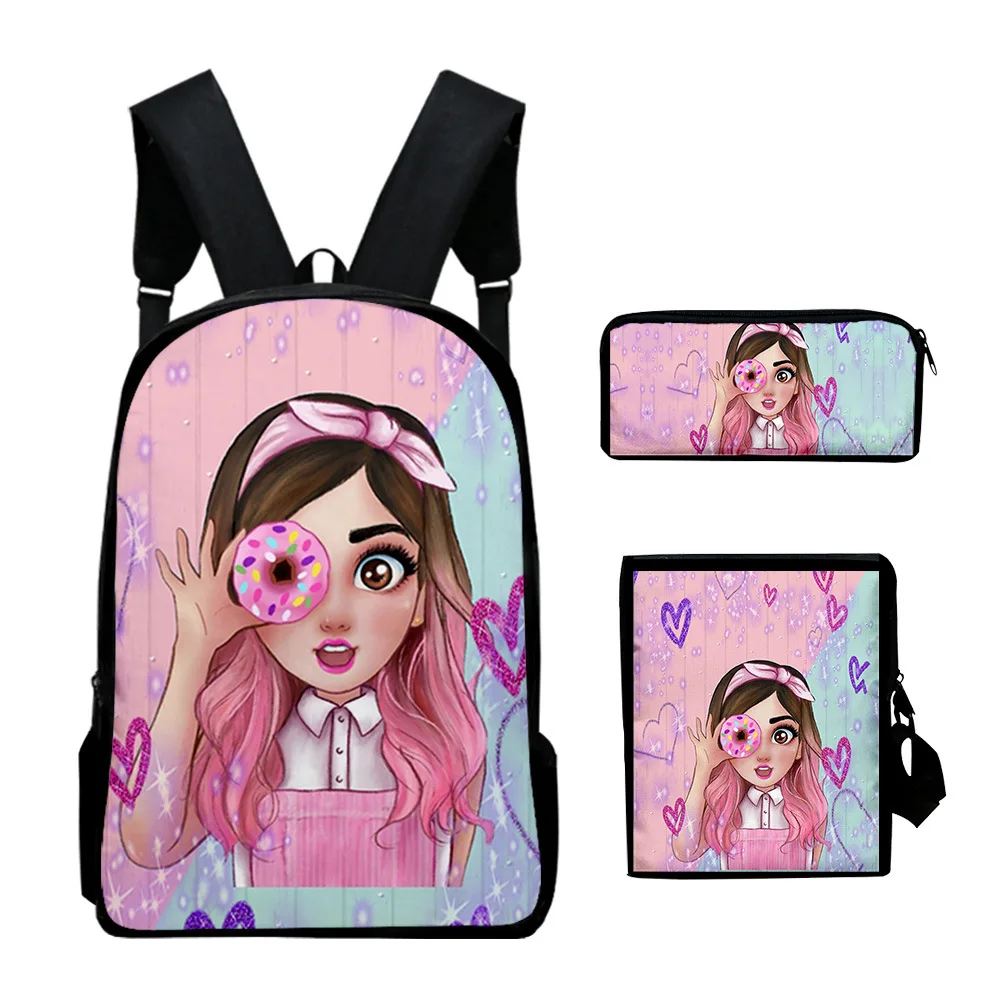 

3 шт./комплект, рюкзак для ноутбука, с 3D-принтом