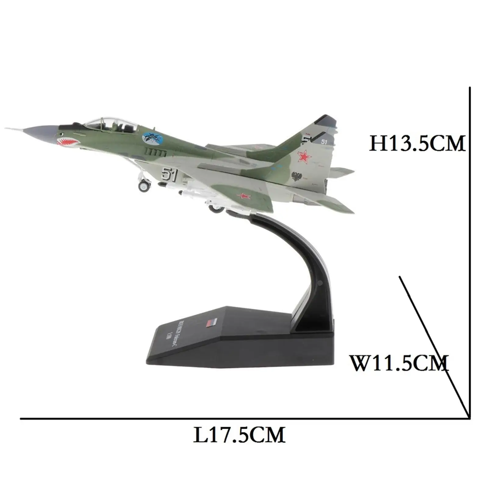 MiG-29 フルクラム戦闘機 ダイキャスト1/100 ロシアの戦闘機モデル