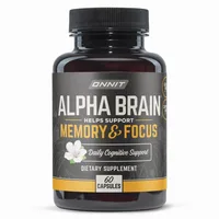 Alpha BRAIN Premium Nootropics for Brain Health, Memory and Concentration Support, 60 Capsules