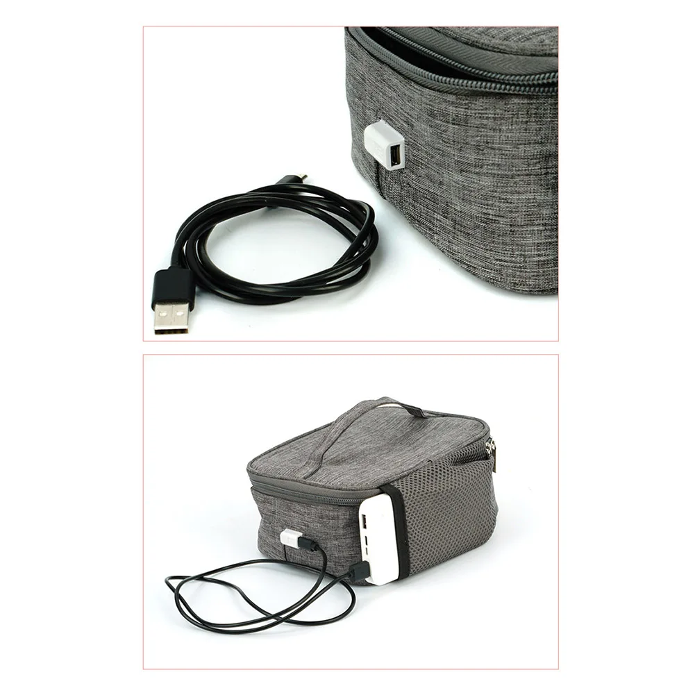 USB Heating Lunch Bag Insulation Waterproof Portable Electric Heated Thermal Food Container Box Picnic Travel Student Food Bag
