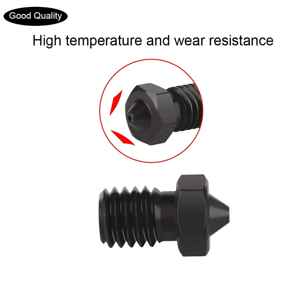 3D Printer Parts E3D Nozzle 0.2/0.4/0.6/0.8mm Hardened Steel Nozzles for Titan Extruder Prusa I3 MK3S+ MK4 E3D V6 Copper Nozzle - 4