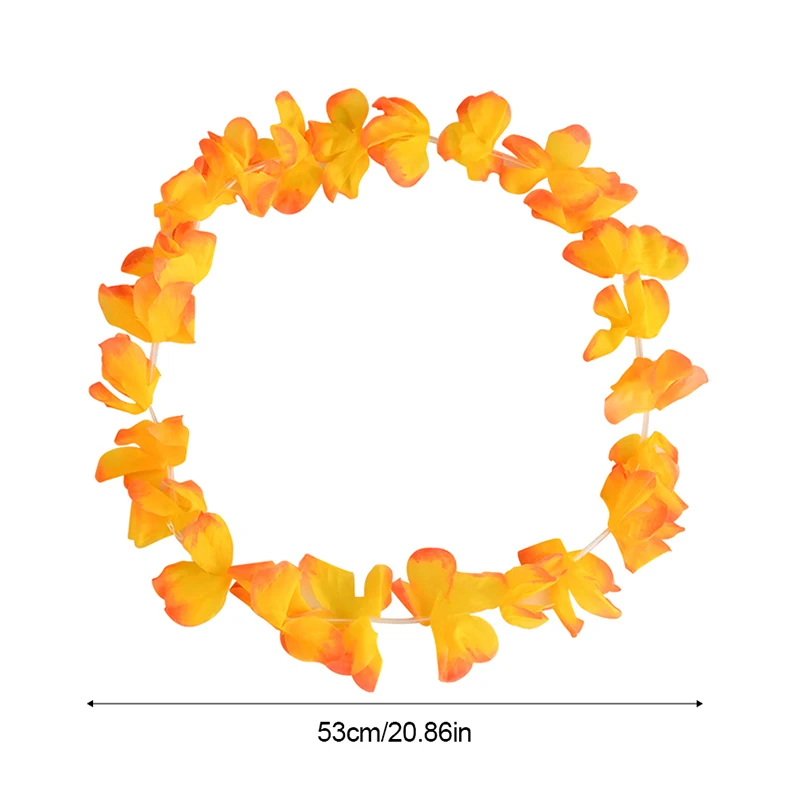 5-50Pcs Hawaiian Artificial Flower Necklace Summer Tropical Beach Birthday Party Decoration Supplies Wedding Favors for Guests