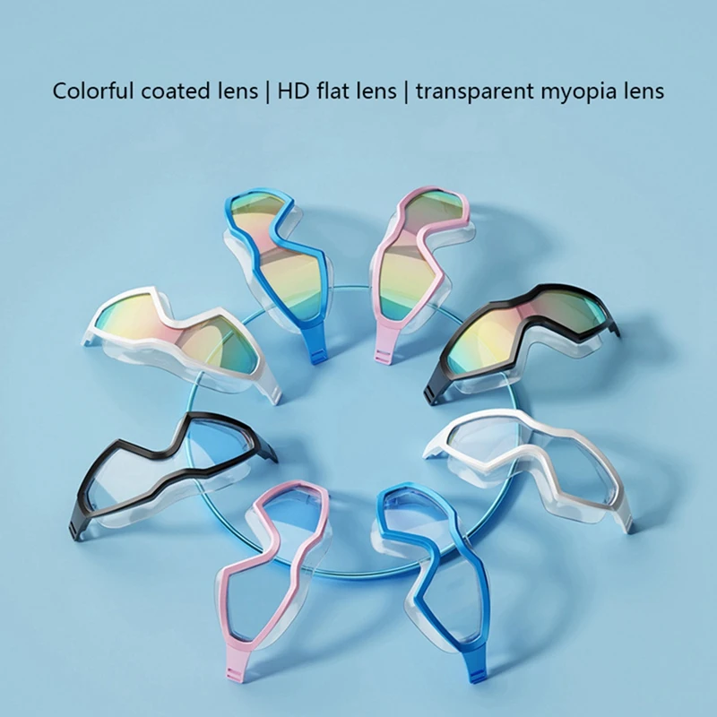 

Professional Swimming Goggles Waterproof Anti Fog Swim Eyewear Big Frame Pool Glasses Adult Children Water Sports Glasses