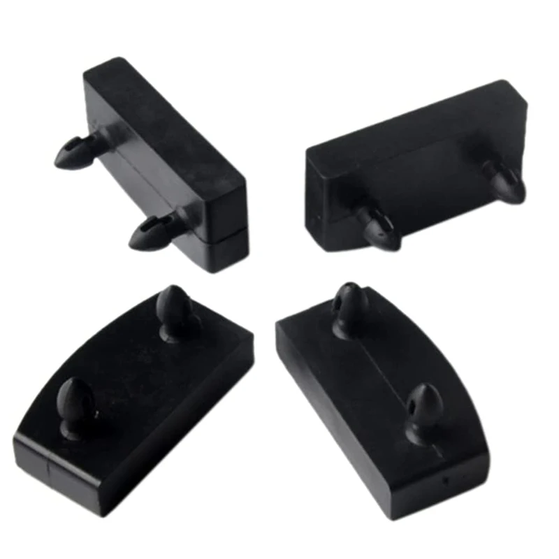 Lot de 50 embouts de rechange carrés en plastique noir, pour canapé-lit, support intérieur en caoutchouc, pièces de cadre