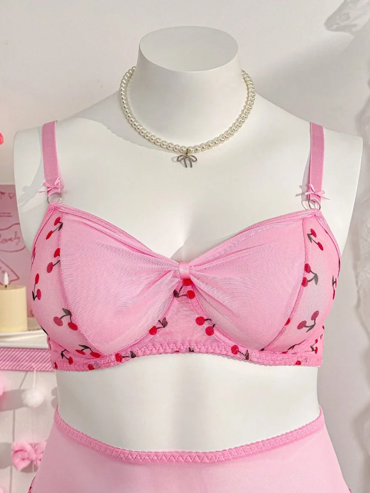 Tulle lingerie look with lightweight skirt, bow accents, and plus size fit