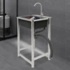 Stainless Steel Sink Free Standing Utility Sink Free Standing for Utility Room Garage Basement Outdoor and Indoor 2