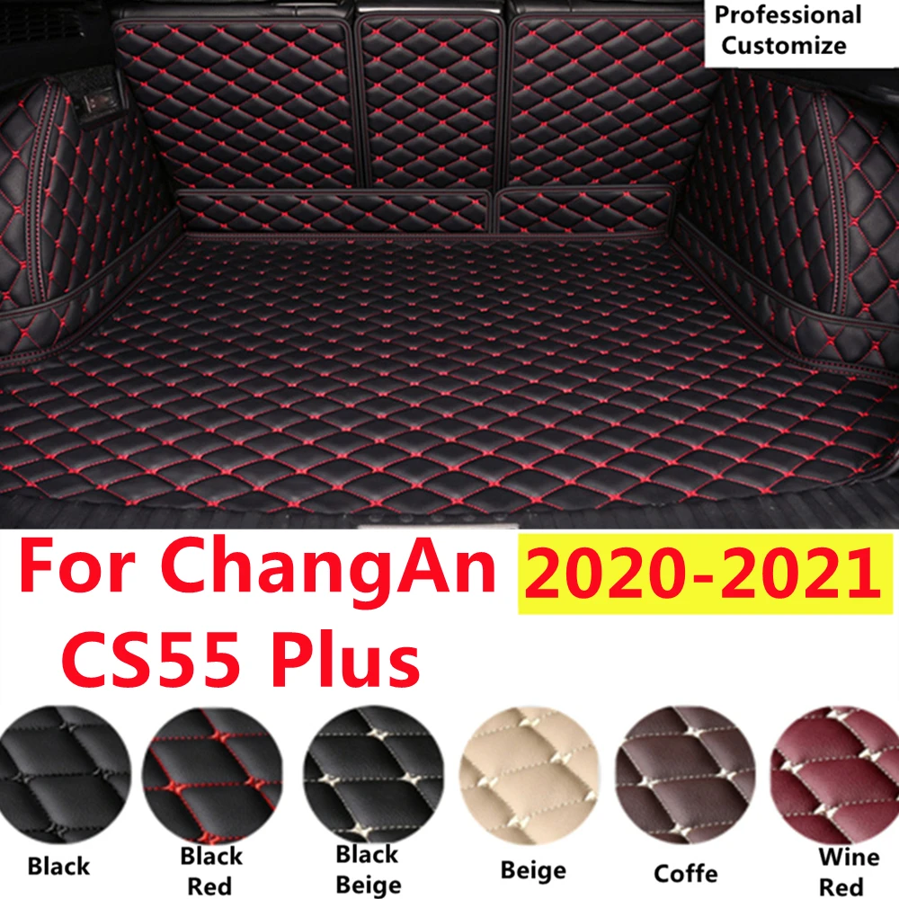 

SJ Custom Full Set Fit For ChangAn CS55 Plus 2021 2020 Auto Fittings Waterproof Car Trunk Mat Tail Boot Tray Liner Rear Cargo