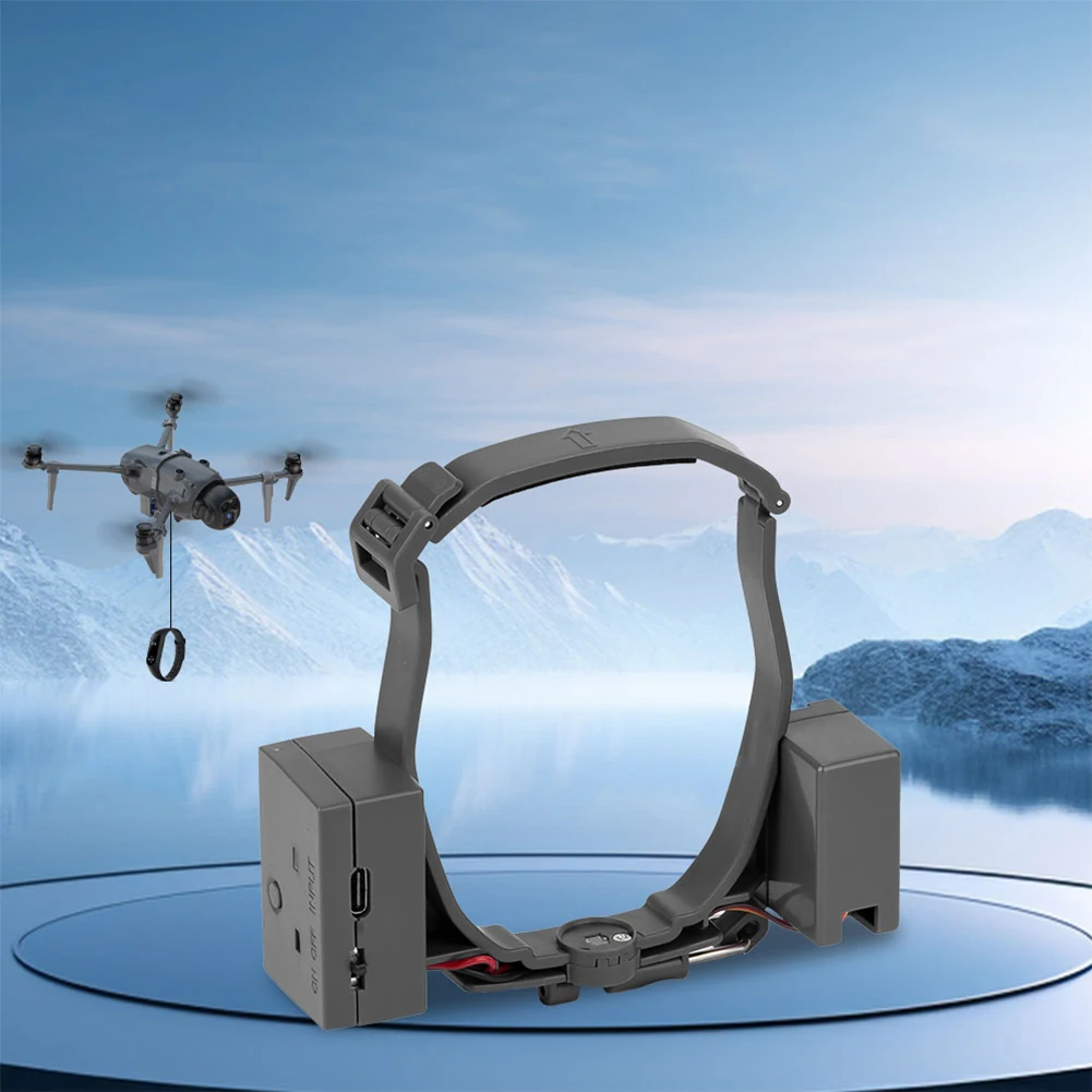 Détail du mécanisme de largage du système de charge utile Airdrop pour DJI Mavic 4 Pro.