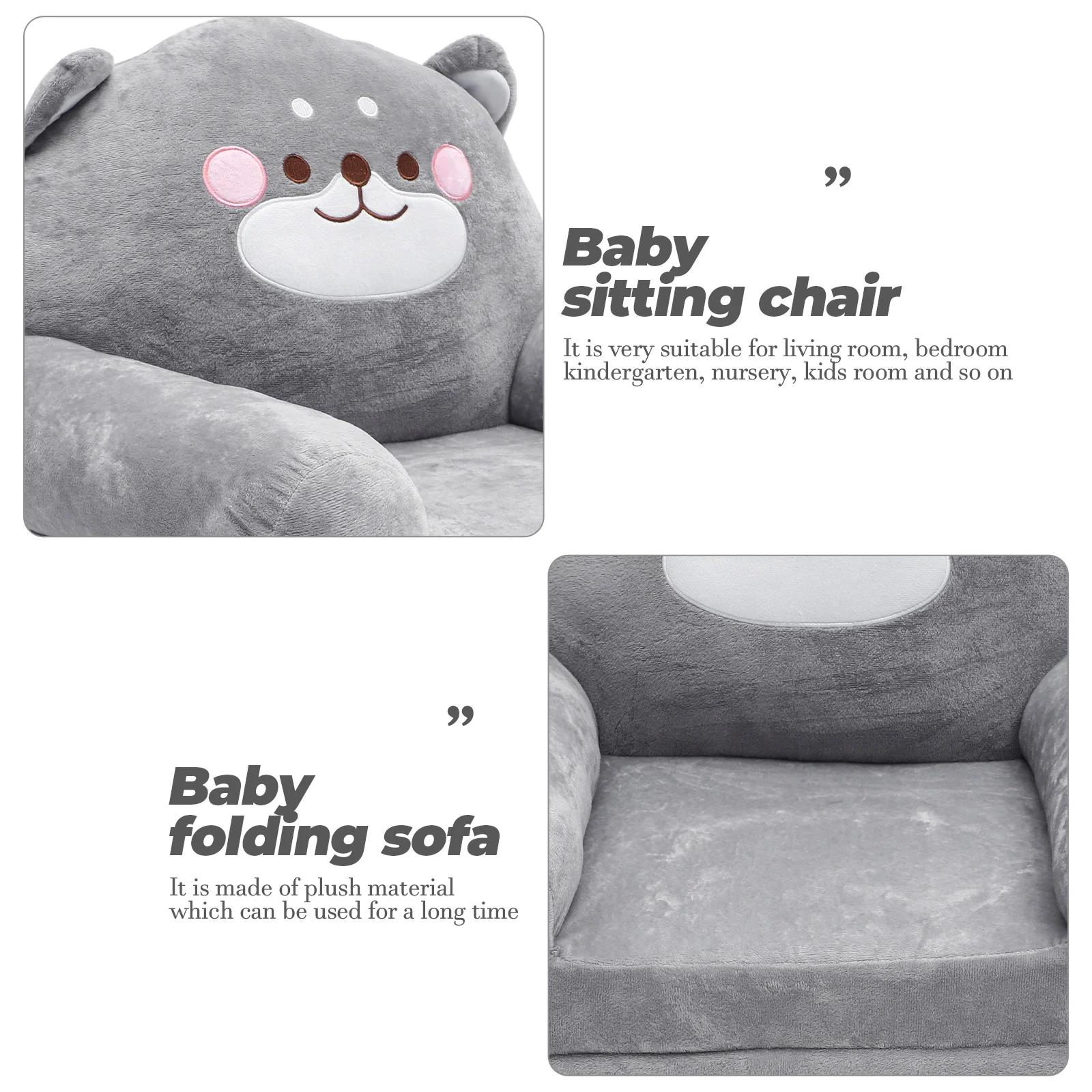 Folding Children's Sofa Armchair Mini Baby for Couches Elephant Shape Kid Seat Plush Kid's Toy Set Kids