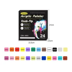 Vibrant Oily Art Marker Pen Set for Creative Sketching and Graffiti Art Supplies (24 Colors B)