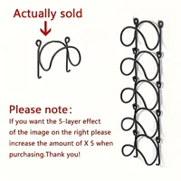 6-Piece Wrought Iron Towel Rack Wall-Mounted With Hooks Sturdy Easy Install Space-Saving For Bathroom Kitchen | 24-hour Shipping 5