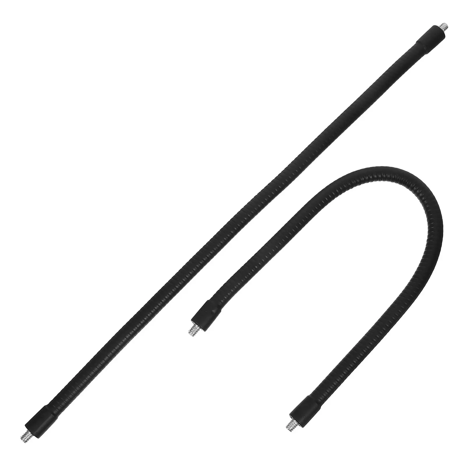 2Pcs 구즈넥 마이크 스탠드 조정 가능한 금속 유연한 암 듀얼 헤드 라이브 스트리밍 녹음 마이크 카메라 폰 홀더