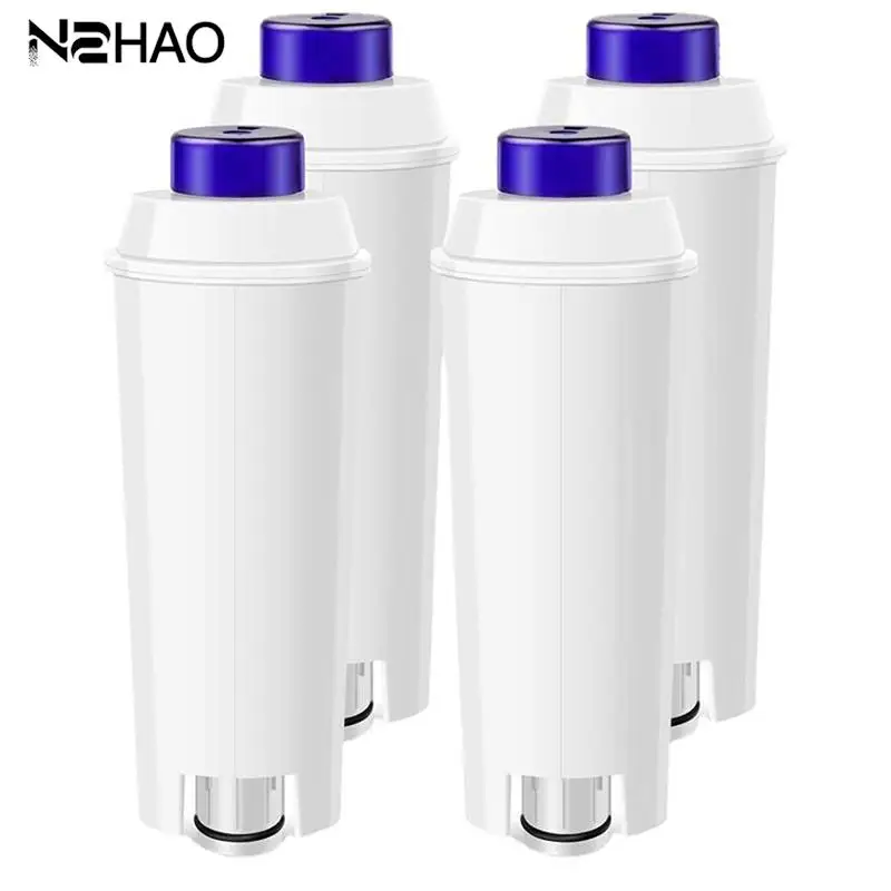 AlwaysH 4 Pack DLSC002 Water Filter Compatible With Delonghi Magnifica, Dinamica, Autentica, Primadonna And All ECAM, ESAM, ETAM, BCO, EC Series Machines 84801543