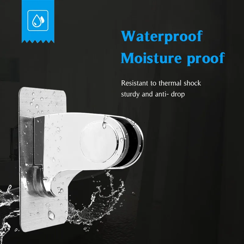 EHEH Traceless Shower Head Holder Hooks Adjustable Self-adhesive Rustproof Durable Shower Holder No drill Bathroom Accessory
