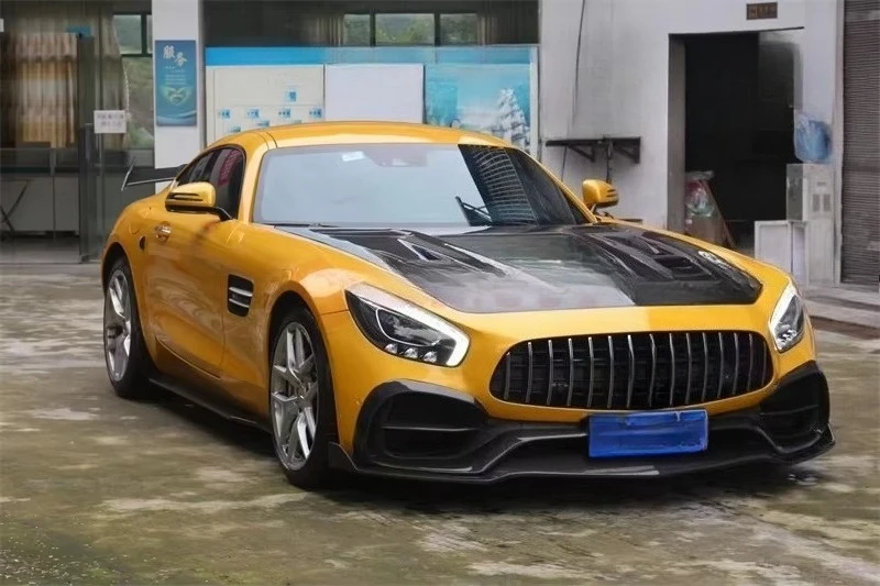 카본 파이버 R 스타일 바디 키트 (GT GTS 2015-2019용) 프론트 립, 리어 디퓨저, 스포일러, 사이드 스커트