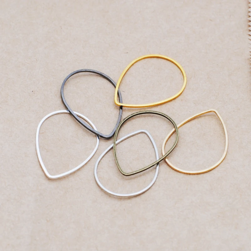 50 teile/los Teardrop Waterdrop Kupfer Jump Ring DIY Für Schmuck Finden Zubehör Liefert Ohrring Halskette Anschlüsse