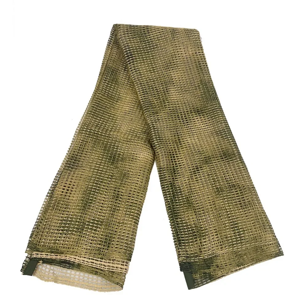 Camouflage Tactical Scarf Outdoor Hunting Field Bandana Multifunctional Breathable Decorative Net Riding Scarf