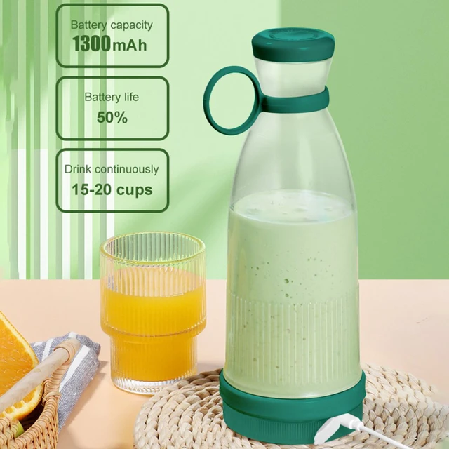 Portable Blender 1200mAh USB Rechargeable 350ml Mini Juicer Blender Smoothie Blender for Travel Sports Kitchen - Image 4