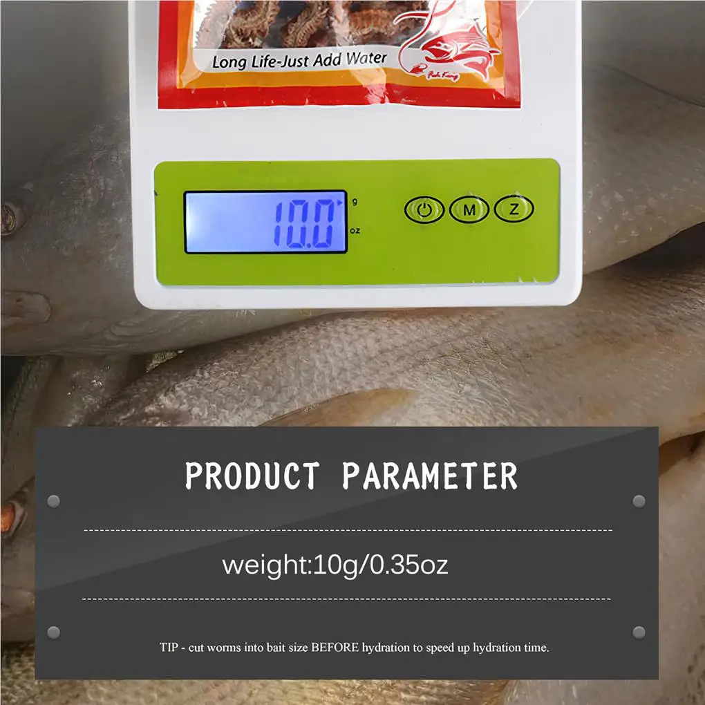 Description Picture 5 of item1 Bag 10g Dry Sandworm Fishing Lure Natural Dried Worms Outdoor Recreational Angling Tournament Portable Seductive Food