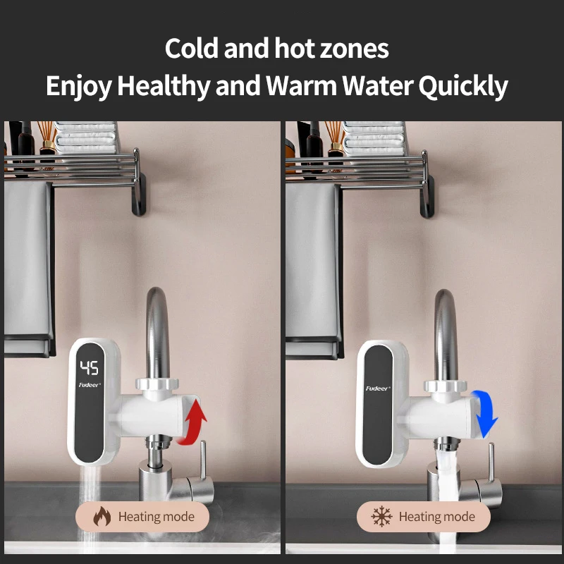 Electric Water Tap Instant Water Heating Faucet Smart Digital Display  Tankless Instantaneous Water Heater For Kitchen/Bathroom