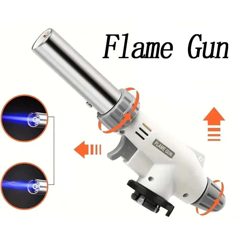 คบเพลิงปืนเปลวไฟแบบปรับได้แก๊สบิวเทน 1300 ° อัพเกรดเครื่องเขียน C สําหรับบาร์บีคิว การเชื่อม การซ่อมอิเล็กทรอนิกส์ และการทําความร้อนกลางแจ้ง 1