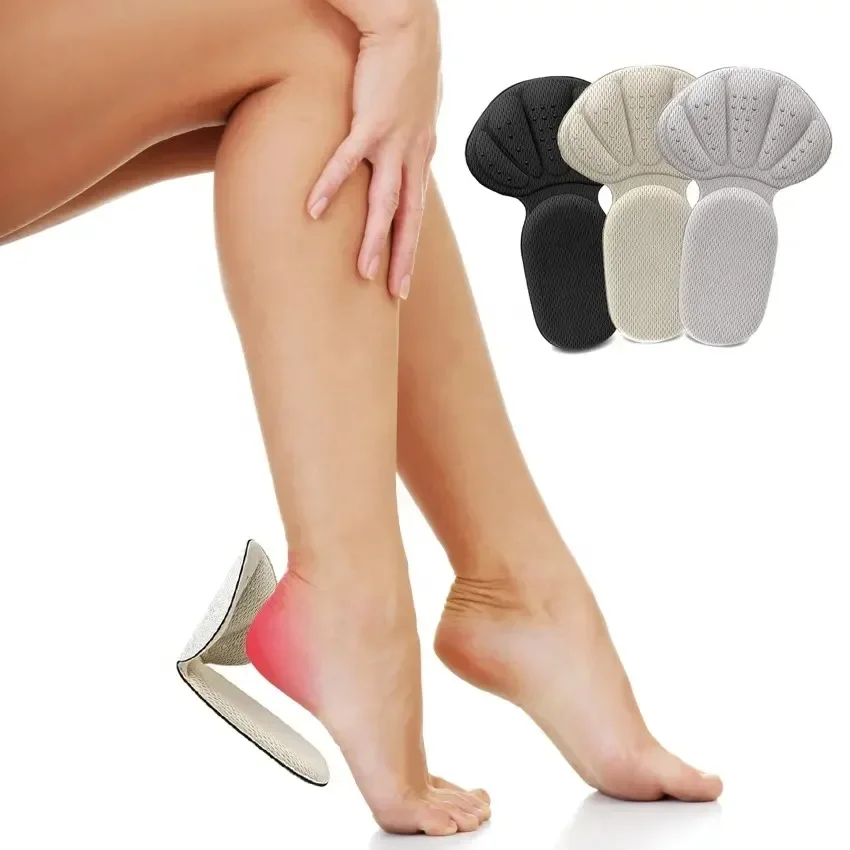 Heel Pad Stickers Women's Memory Sponge Half Insoles High-heel Shoe Pads Pain Relief Protector Cushion Back Sticker Inserts shoe insoles,heel cushion insole,heel patch insole,heel cushion protector,heel insoles,heel protector patches,heel protector pads,heel protector,shoe stickers