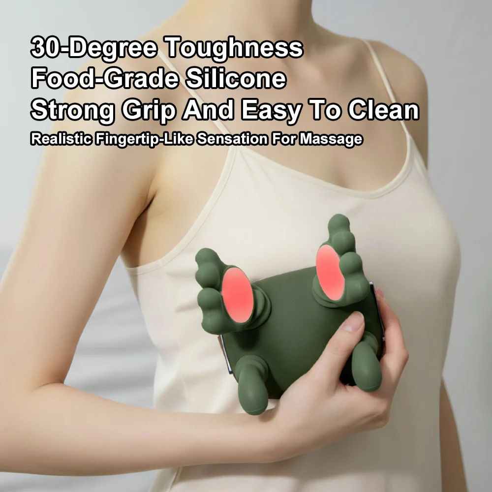 Bionic Neck Massager Red Light Moxibustion 3-Zone Heating Neck Massager Portable Shoulder Neck Pain Relief Device