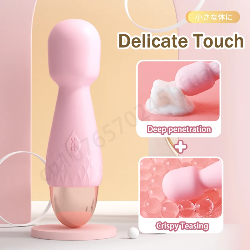 Female Sex Toys Vaginal Vibrators Clit Sucking Vibrator Clitoris Vibrator Vibrator Sex Toy Powerful 10 Modes Vibration Mini Vibrator Magic Stick USB Charging Massager G-Spot Masturbator Vibrators Sex Toy For Women Adult