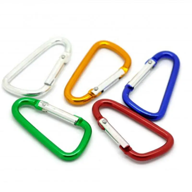 8mm Carabiner Spring Snap Hook Spring Link Hook Clip Hook D-ring Snap Hook Aluminum Backpack Hanging Keychain Not for Climbing