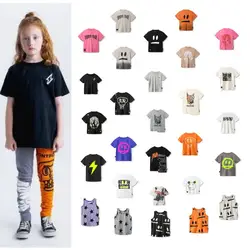 Pre sale 2024 Children's Clothing Smiling Face Short Sleeves Letter Short Sleeves
