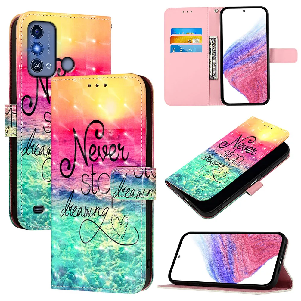Cute Owl & Floral Butterfly Printed Flip Leather Wallet Phone Case