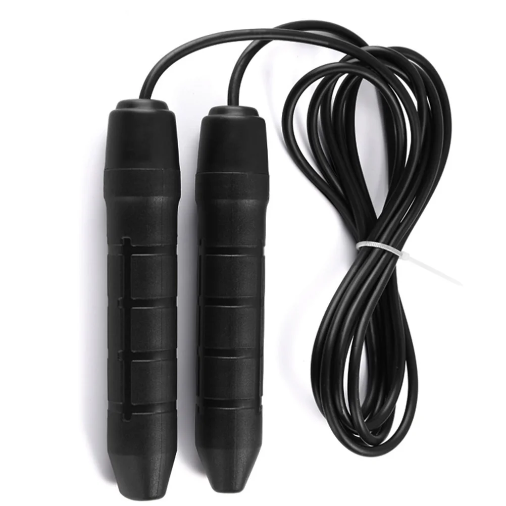 

Fitness Jump Rope Thicken Bearing Jump Rope Comfortable Handle Rope Jumping Workout for Women/Men Exercise (Black)