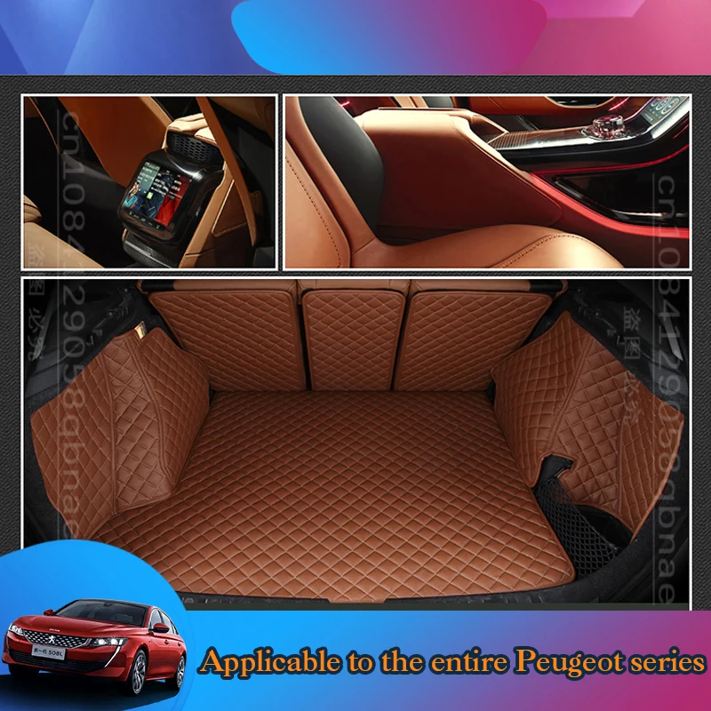 

Custom Full Coverage Car Trunk Mat For Peugeot All Model 4008 RCZ 308 508 301 3008 206 307 207 2008 408 5008 607 Car-Styling