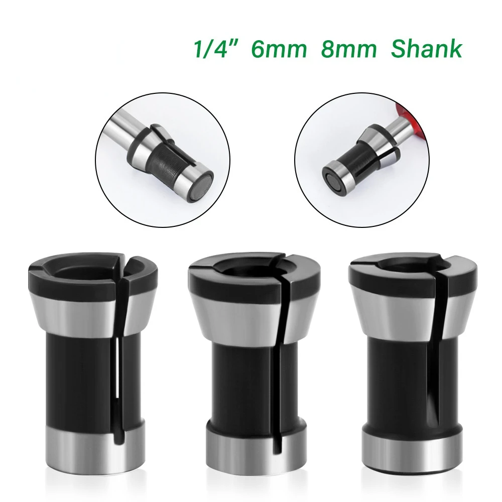 

6.35mm 8mm 6mm Engraving Machine Chuck Trimming Machine Chuck Woodworking Accessories Conversion Head Milling Cutter Accessories