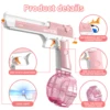 2024 New Desert Eagle Water Gun Lighted Bullet Drum Version Desert Eagle Continuous Pink Water Gun Toys Beach Water Fight Toys 1