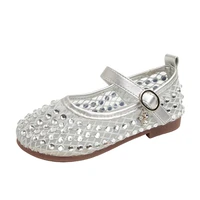 Sandales d'été pour enfants, nouvelles sandales à fond souple pour filles, chaussures de plage décontractées à paillettes, antidérapantes, maille respirante 6