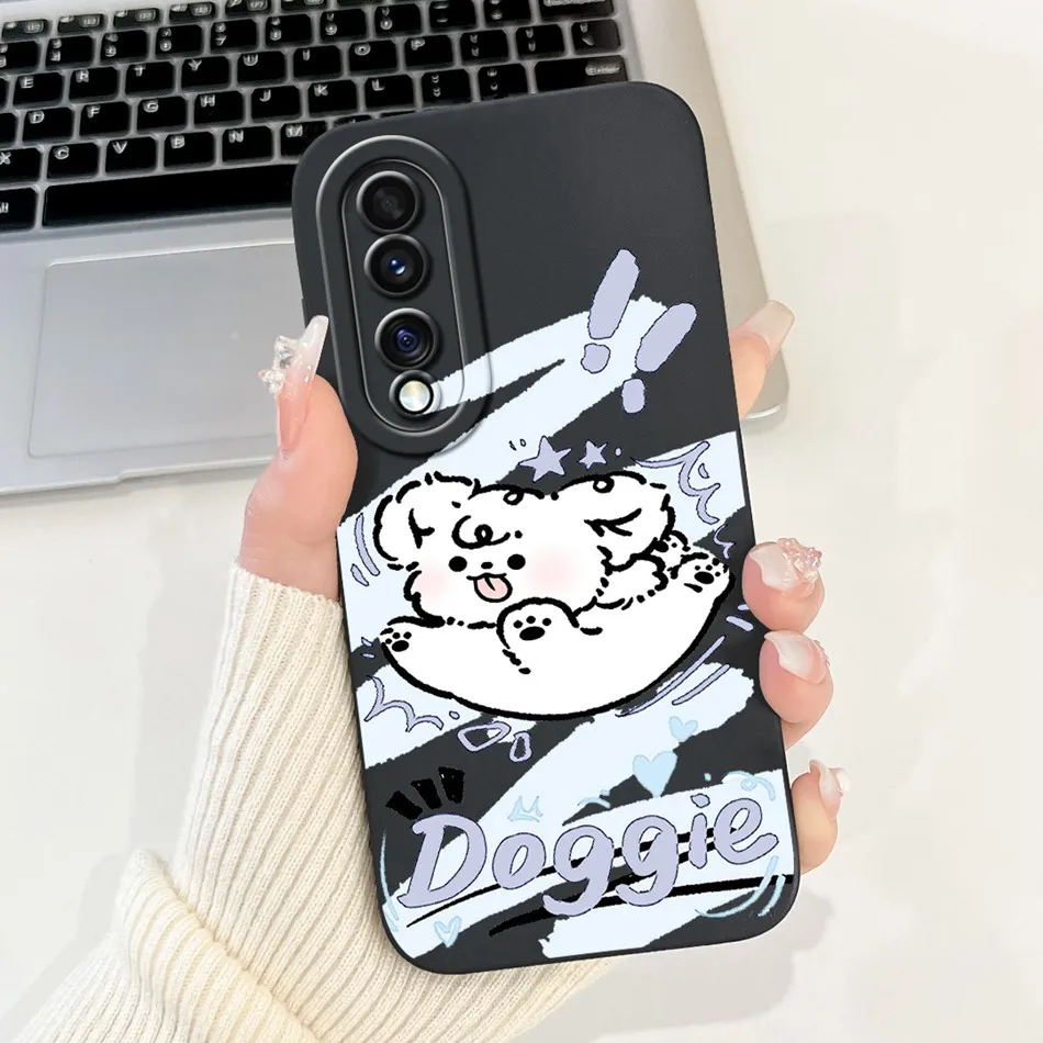 Cute Panda & Rabbit Cartoon Soft Silicone Shockproof Case - Fits Select Honor Models