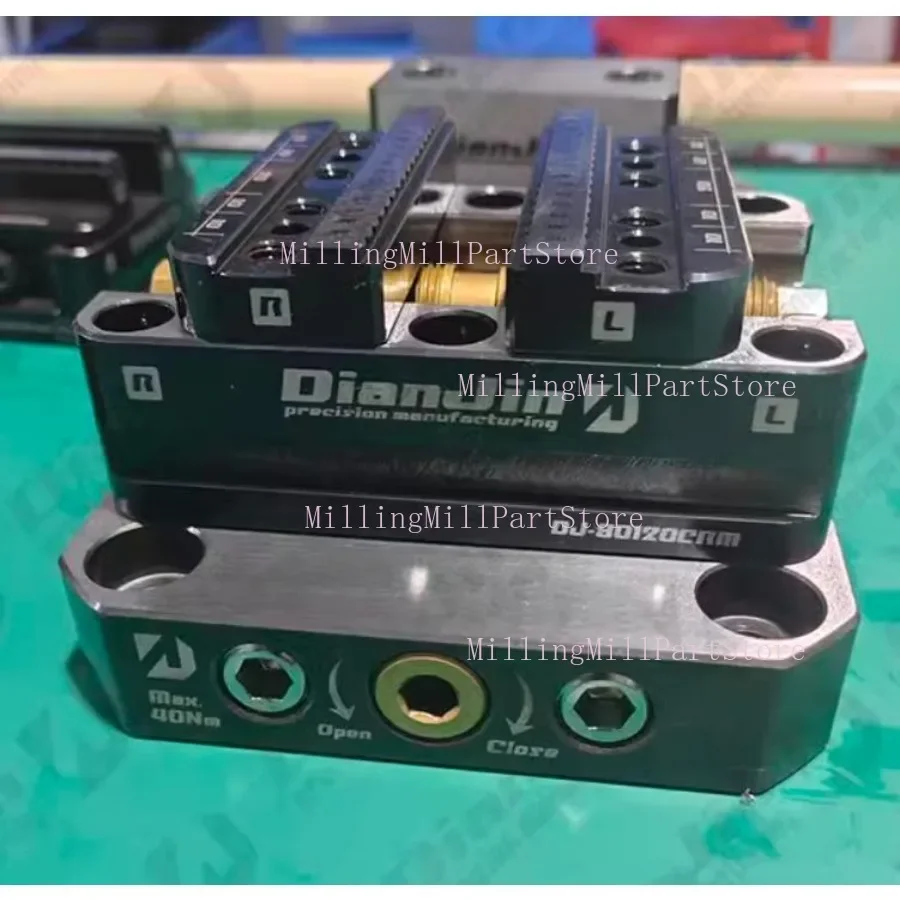 4-5 Axis Fixture Self-centering Vise Positive Paired with Zero Point Quick Change Four Axis L-block Bridge Board DJ-6080H D52