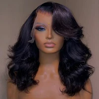 Body Wave Bob Wig 13x6 Transparent Lace Frontal Wig Brazilian Human Hair Wigs Virgin Remy Hair13x4 Lace Closure Wig 180% Density 2