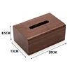 Walnut Wood Tissue Box Holder Cover Designer Tissue Storage Boxes Luxury Wooden Napkin Box Modern Rectangular Napkins Case Home 6