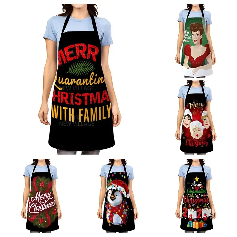 

Christmas gift pattern goods for home kitchen customizable apron alpaca House cleaning Apron for children baking accessories