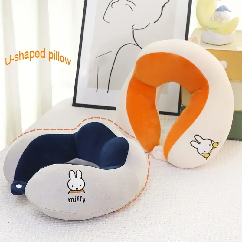 Miffy Four Hump Peaks Neck Pillow Cervical Occipital Region U-shaped Travel Pillow for Cars and Airplanes travel pillow cervical orthopedic pillow